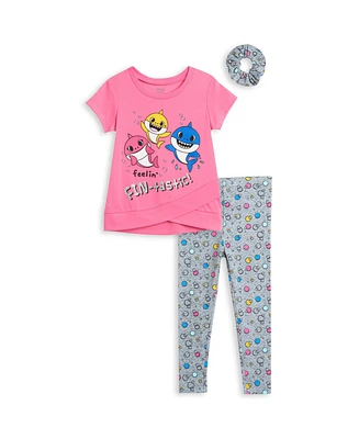 Pinkfong Baby Shark T-Shirt and Leggings Outfit Set Infant to Little Kid