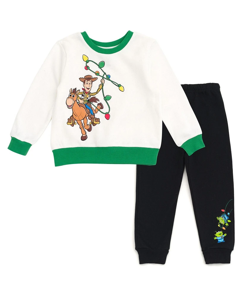 Disney Boys Christmas Halloween Fleece Sweatshirt and Jogger Pants Outfit Set Newborn to (Newborn - 14-16)