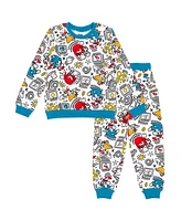 Sega Little Boys Sonic the Hedgehog Tails Knuckles French Terry Sweatshirt and Jogger Pants Set to