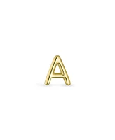 Bling Jewelry Unisex Abc Minimalist Yellow 14K Gold Capital Block Alphabet Letter Initial Cartilage Ear Lobe Piercing 1 Piece Stud Earring Screw Back