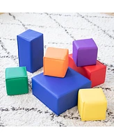 ECR4Kids SoftZone Toddler Foam Building Blocks, Contemporary, 7-Piece