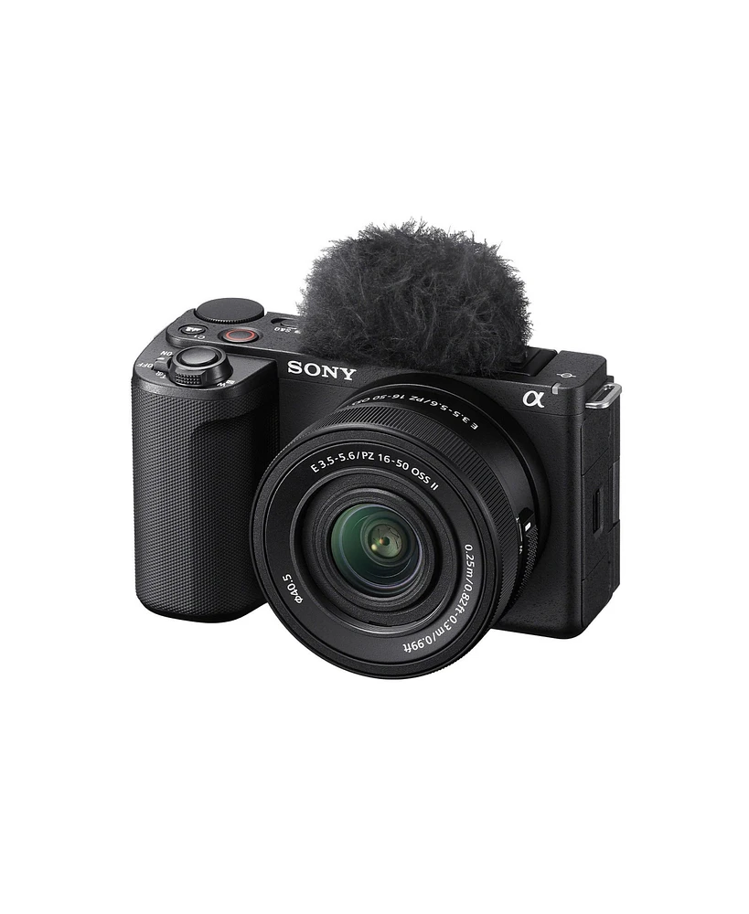 Sony Alpha ZVE10 Ii | Aps-c Interchangeable Lens Mirrorless with 16-50mm Lens Kit | Designed for Content Creators | Black