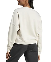 adidas Women's Essentials Feel Cozy Logo Fleece Sweatshirt