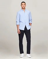 Tommy Hilfiger Men's Regular Fit-Pigment-Dyed Long-Sleeve Linen Shirt