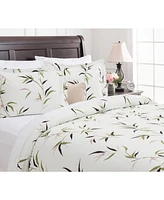 Chanasya Premium Damask Sage Duvet Cover Set - (90” x 90”) & 1 Pillow Sham (20” 26”) 2