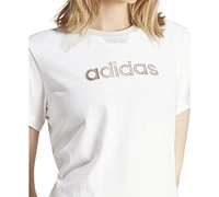 adidas Women's Cotton Holiday Graphic Crewneck Tee