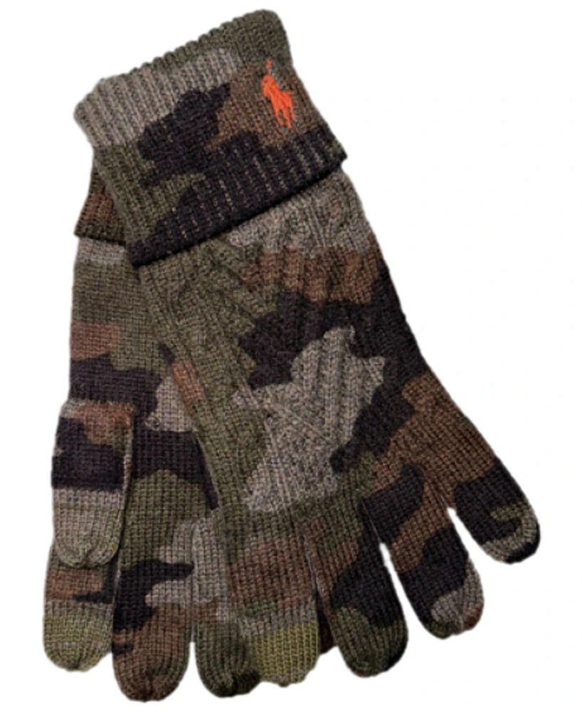 Polo Ralph Lauren Men's Camo Cable Touch Glove