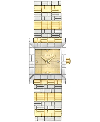 Versace Women's Swiss Mosaic Two-Tone Stainless Steel Bracelet Watch 22mm