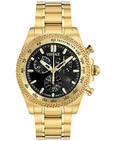 Versace Men's Swiss Chronograph X Gold Ion Plated Stainless Steel Bracelet Watch 44mm