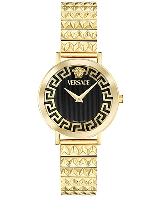 Versace Women's Swiss Daedalus Gold Ion Plated Stainless Steel Bracelet Watch 35mm