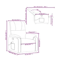 vidaXL Massage Recliner Chair Dark Gray Microfiber Fabric