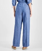 Charter Club Women's 100% Linen Drawstring Pants, Created for Macy's