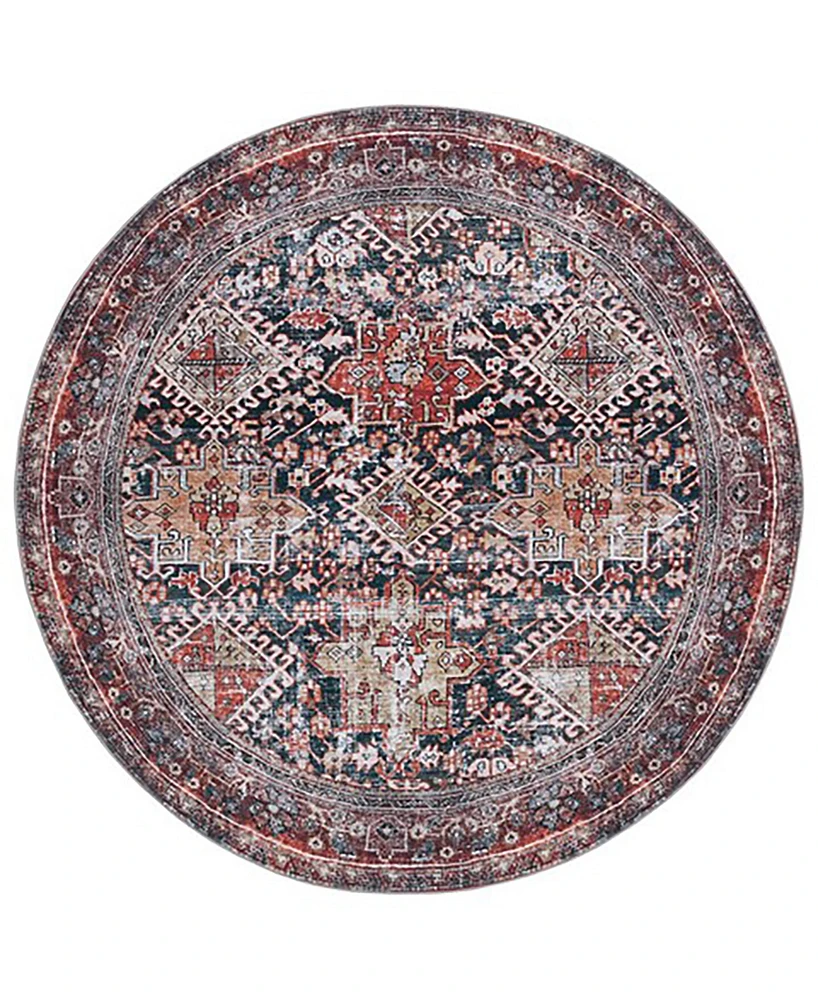 Safavieh Tucson Washable TSN130N 8'x8' Round Area Rug