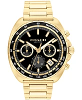 Coach Men's Charter Gold-Tone Stainless Steel Bracelet Watch 44.5mm