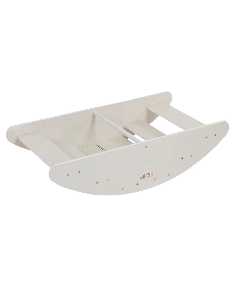 ECR4Kids Rocking Boat and Steps, Natural