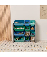 ECR4Kids Tree Storage Organizer with 12 Bins, Contemporary
