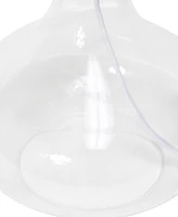 Simple Designs Glass Raindrop Table Lamp with Fabric Shade