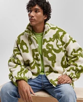 Mode of One Men's Jacquard Zip-Front Sherpa Jacket