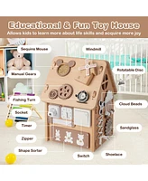 Inolait Multi-purpose Busy House with Sensory Games and Interior Storage Space