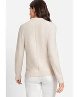 Olsen Women's Melange Rib Knit Button Cardigan