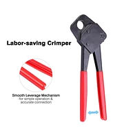 Yescom 1/2" 3/4" Pex Crimper Set Tube Crimping Tool Kit with Go/no Go Gauge Pipe Cutter