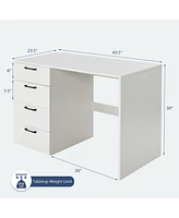 Sugift 43.5 Inch Computer Desk with 4 Large Drawers