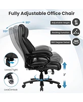 Sugift 400lb Pu Leather Massage Office Chair