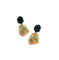 Sohi Women's Textured Drop Earrings