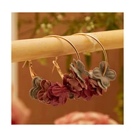 Sohi Women's Flora Hoop Earrings