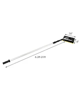 Costway 21FT Telescoping Snow Roof Rake Large Poly Blade Aluminum Tube Non-Slip Handle