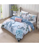 Bebejan Garden In The Sky Bedding 100% Cotton 5 Piece Reversible Queen Size Comforter Set
