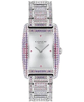 Coach Women's Reese Silver Stainless Steel and Crystals Bracelet Watch 24.5mm