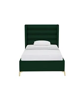 Inspired Home Kavion Velvet Platform Bed Full