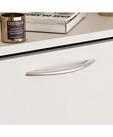 Famapy White Wooden Shoe Storage Cabinet,Simple and Fashion with 3-Drawers