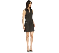 Michael Kors Women's Split-Neck Sleeveless Mini Shift Dress