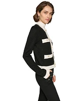 Karl Lagerfeld Paris Women's Four-Pocket Cardigan