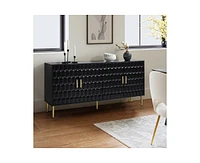 Hulala Home Kaletan Modern 63"Wide Sideboard with Adjustable Shelves