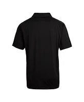 Cutter & Buck Men's Black Tampa Bay Buccaneers Throwback Logo Prospect Textured Stretch Polo