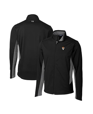 Cutter & Buck Men's Black Virginia Tech Hokies Navigate Softshell Full-Zip Jacket