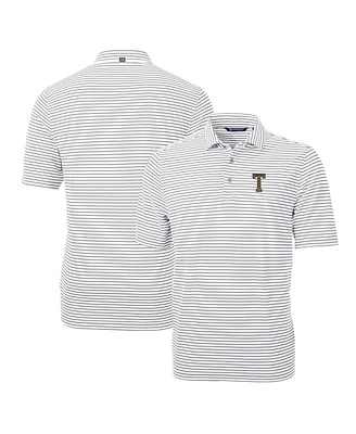 Cutter & Buck Men's Georgia Tech Yellow Jackets Throwback Logo Virtue Eco Pique Stripe Polo