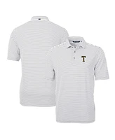 Cutter & Buck Men's Georgia Tech Yellow Jackets Throwback Logo Virtue Eco Pique Stripe Polo