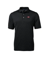 Cutter & Buck Men's Black San Francisco 49ers Throwback Logo Virtue Eco Pique Tile Polo