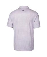 Cutter & Buck Men's Lsu Tigers Primary Team Logo Pike Double Dot Print Stretch Polo