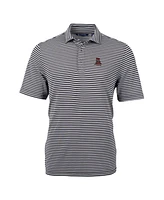 Cutter & Buck Men's Alabama Crimson Tide Throwback Logo Virtue Eco Pique Stripe Polo