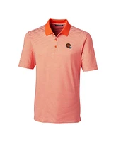Cutter & Buck Men's Cincinnati Bengals Helmet Forge Tonal Stripe Stretch Polo