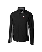 Cutter & Buck Men's Black Georgia Bulldogs Alumni Logo Navigate Softshell Full-Zip Jacket