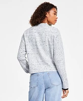 Hooked Up by Iot Juniors' New York Mock Neck Eyelash Sweater