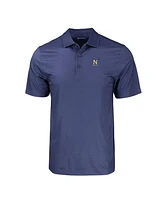 Cutter & Buck Men's Navy Midshipmen Pike Eco Tonal Geo Print Stretch Polo