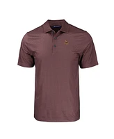 Cutter & Buck Men's Maroon Texas State Bobcats Pike Eco Tonal Geo Print Stretch Polo