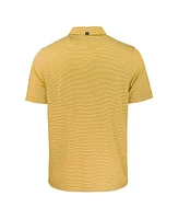 Cutter & Buck Men's Gold Oregon Ducks Forge Eco Double Stripe Stretch Polo